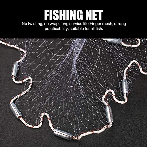 Yeahmart American Saltwater Fishing Cast Net for Bait Trap Fish 3ft/4ft/5ft/6ft/7ft/8ft/9ft/10ft Radius Casting Nets with ...