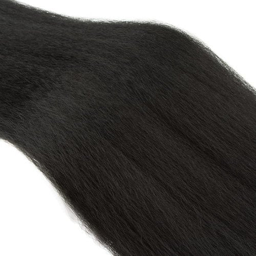 Habiliana Human Hair Bundles 16 18 20 Inch Natural Black Yaki Wave Bundles Human Hair 100% Unprocessed Soft Sewn In with Double Drown Weft for Black Women