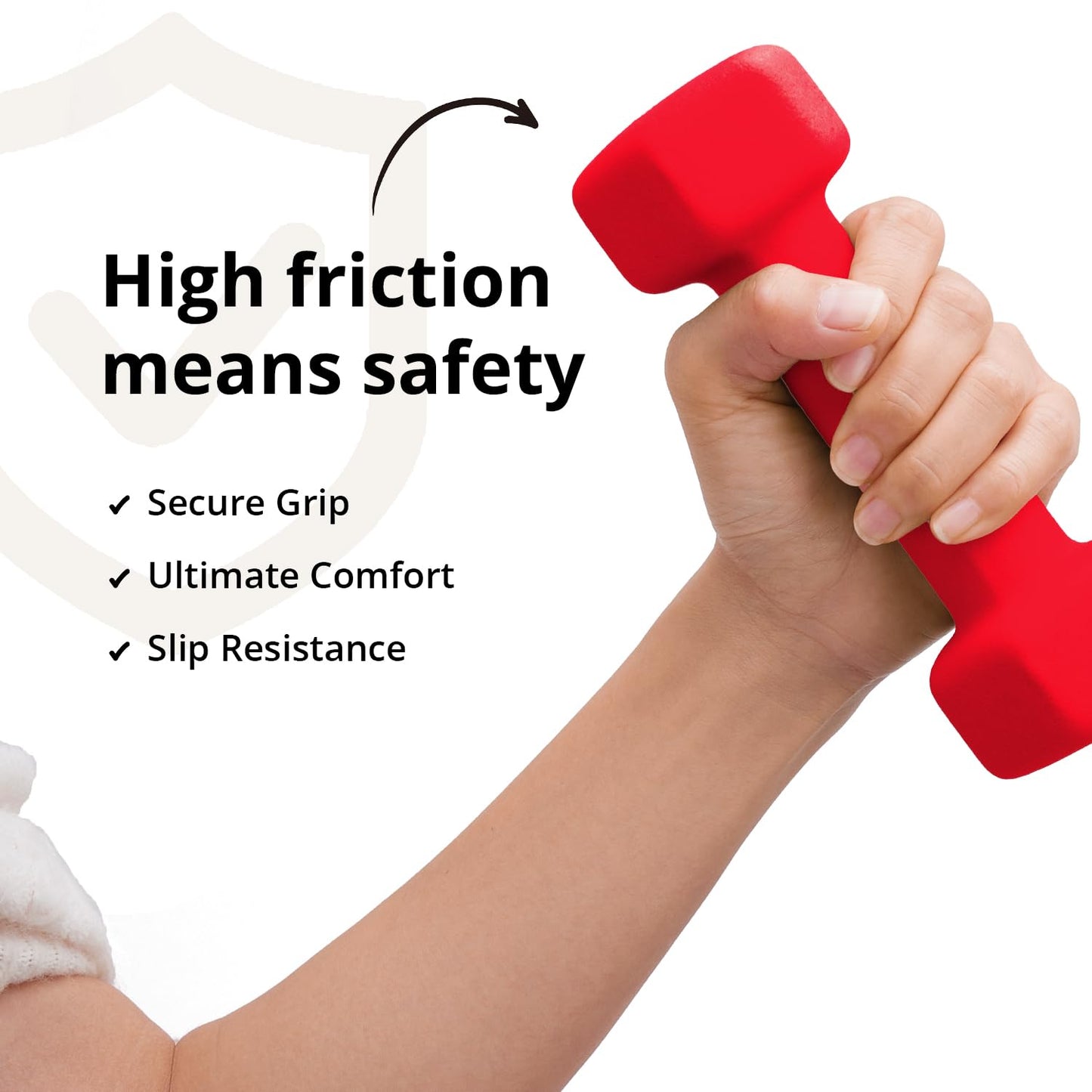 Portzon Rubber Encased Hex Dumbbell Hand Weights, Anti-Slip, Anti-roll , 6-Pound (Set of two)