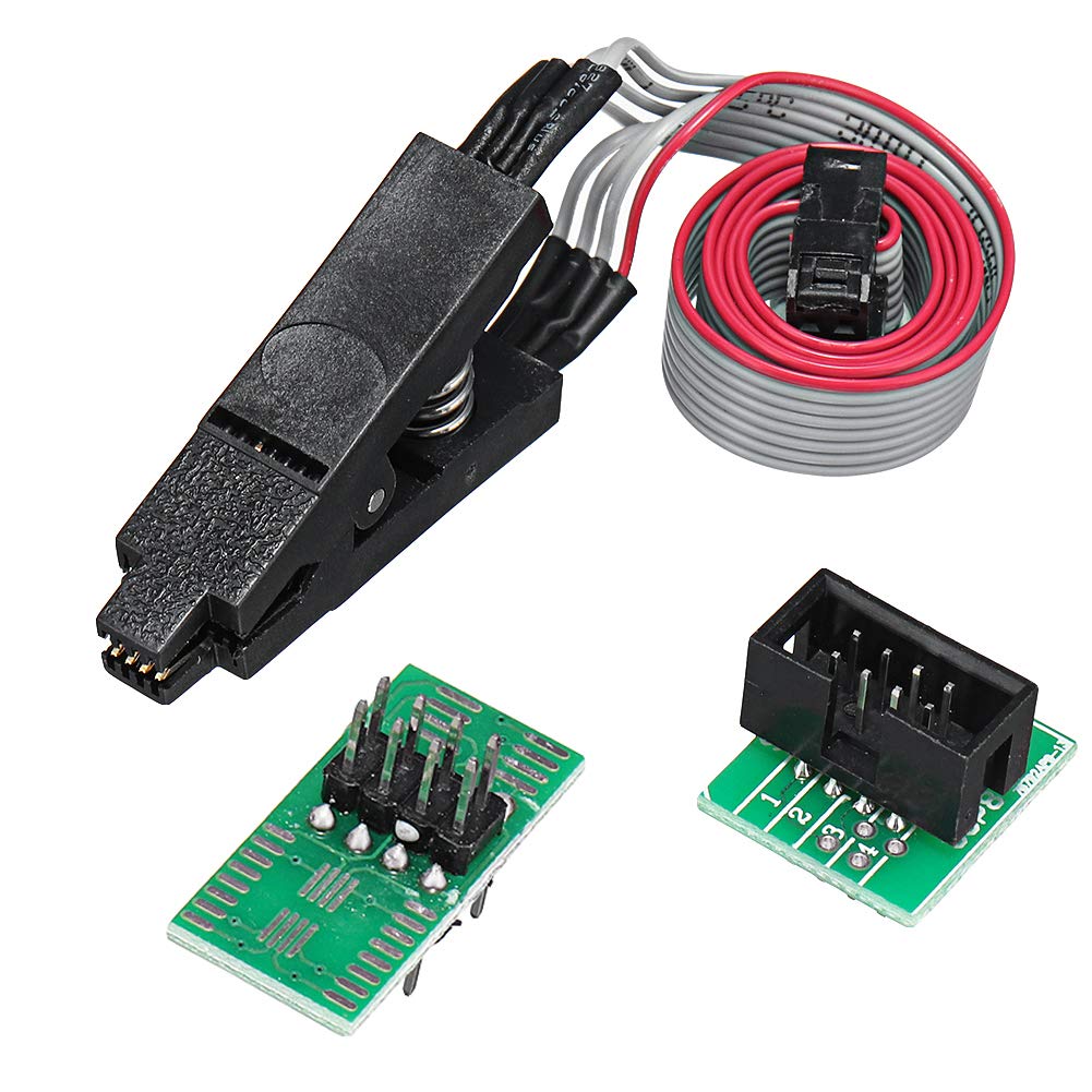 AiTrip EEPROM BIOS USB Programmer CH341A + SOIC8 Clip + 1.8V Adapter + SOIC8 Adapter for 24 25 Series Flash
