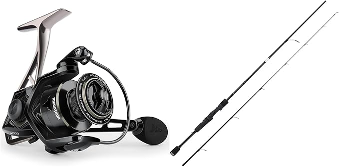 KastKing Megatron Spinning Reel, Size 4000 & KastKing Crixus Fishing Rods, Spinning Rod 6ft 6in-Medium - Fast-2pcs