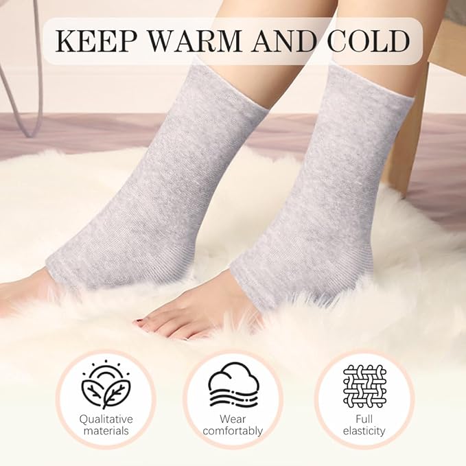 ANYSENT Bamboo Foot Sleeves,One Compression Bamboo Foot Sleeves,New Compression Bamboo SocksAnkle Compression Socks