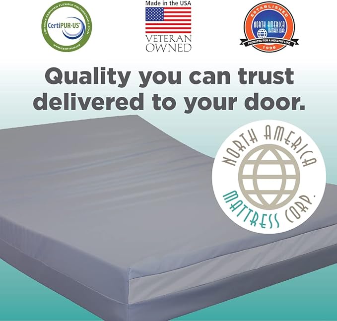 NAMC Advanced Care Therapeutic Fluid Resistant Gel Memory Foam Mattress - Twin