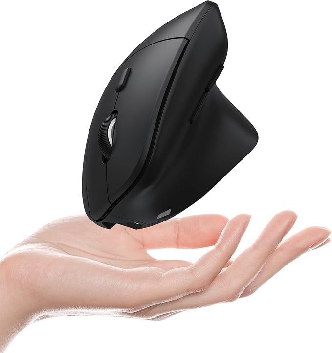 TECKNET Ergonomic Mouse, Wireless Vertical Mouse, 4800 DPI, Rechargeable Bluetooth Mice for Carpal Tunnel Right Hand, 3-De...