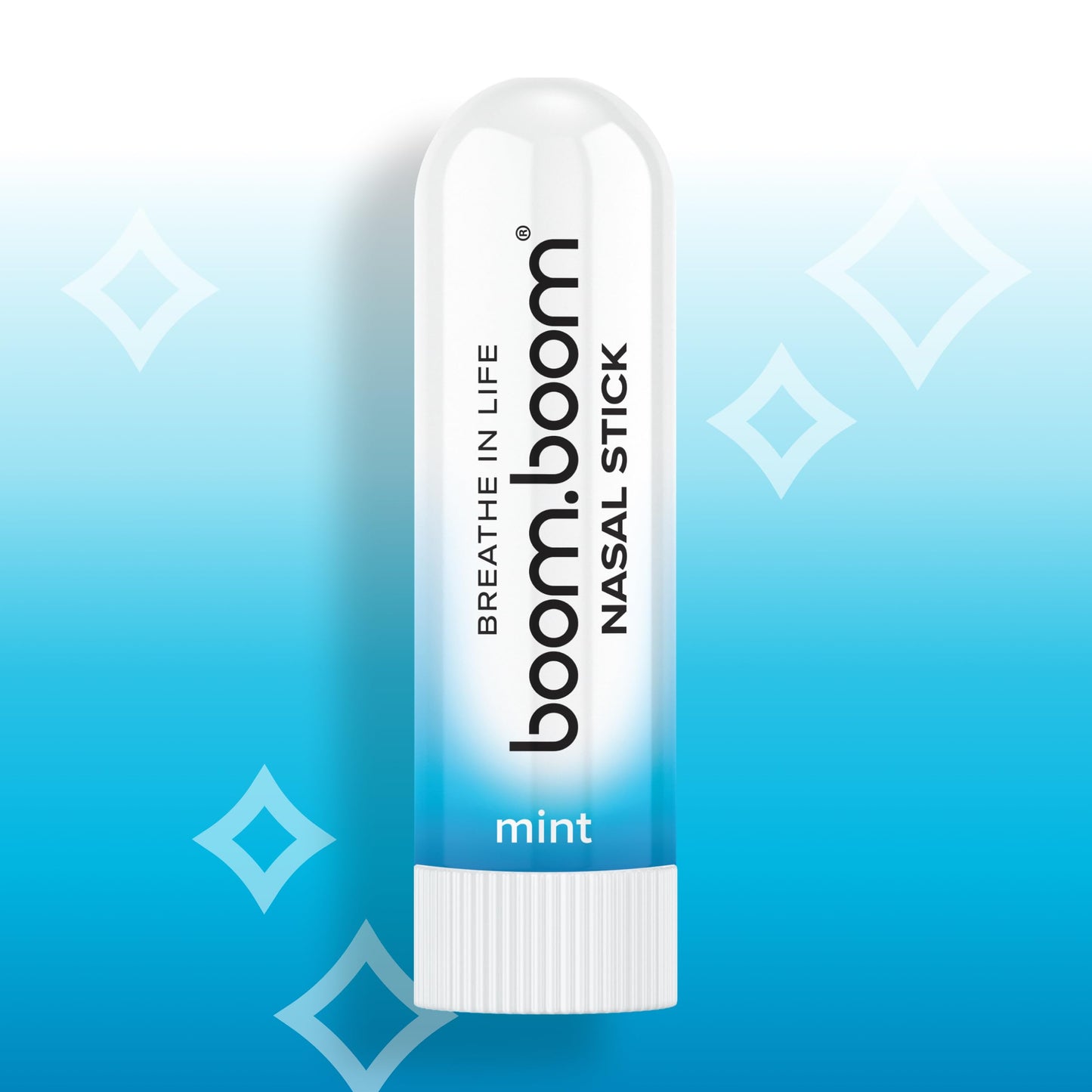BoomBoom Nasal Stick | Vapor Flow Technology | Cool Refreshing Sensation | Natural Mood Boost | Simple Ingredients | Essential Oils + Menthol Inhaler (Mint)