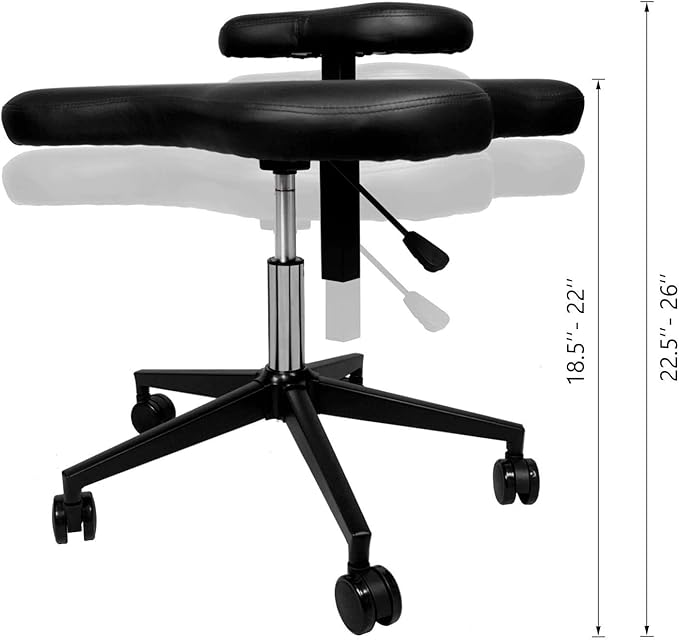 HANS Hans Meditation Chair,Cross Legged Kneeling Chair for Ergonomic Posture Corrective Seat (Balck) 211 211