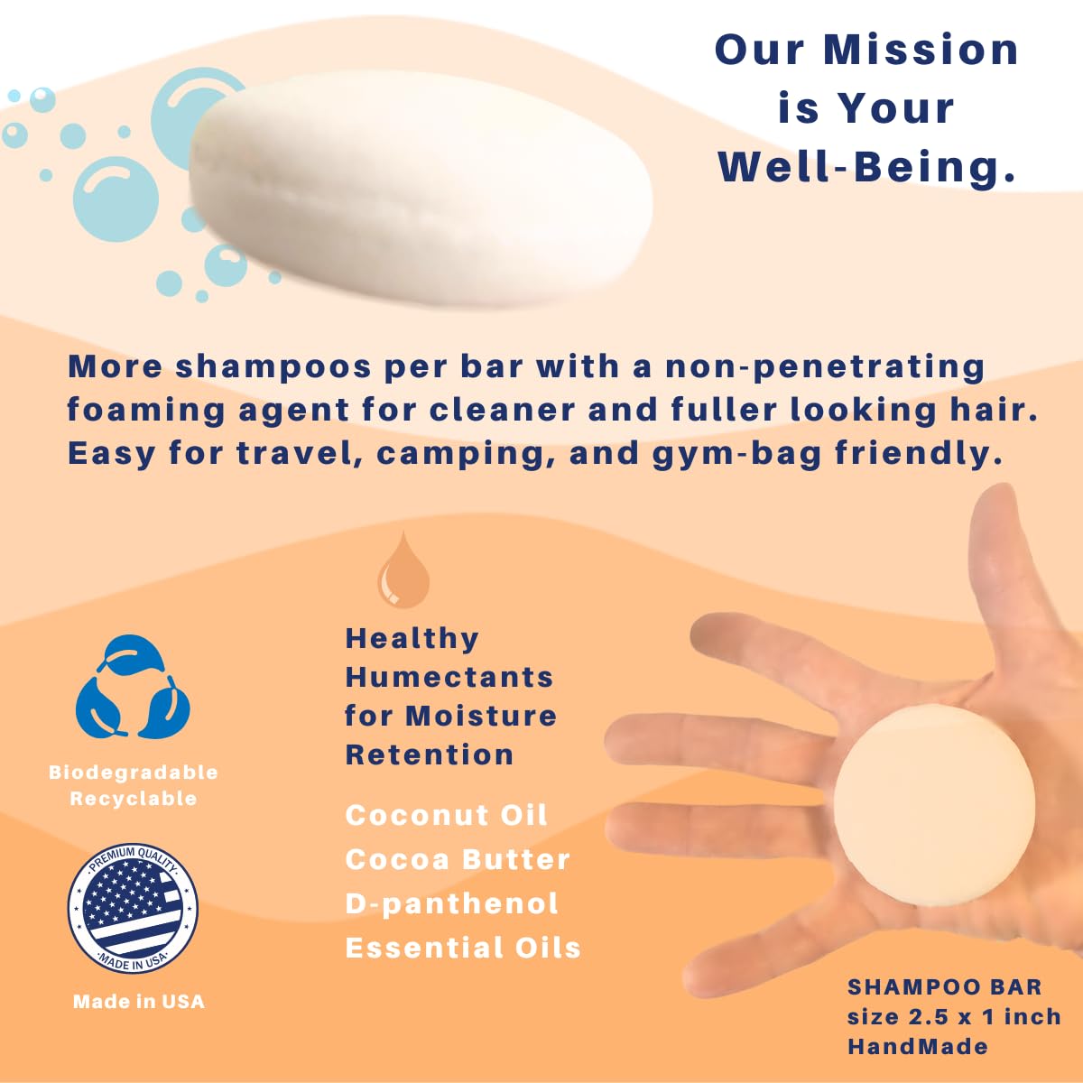 SPIRALEAF Shampoo & Shave Bar -Plant-Based Shampoo & Shave Bar for All Hair Types, Concentrated Formula with Essential Oils, Lim