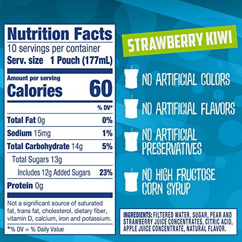 Capri Sun Strawberry Kiwi Ready-to-Drink Juice (10 Pouches)