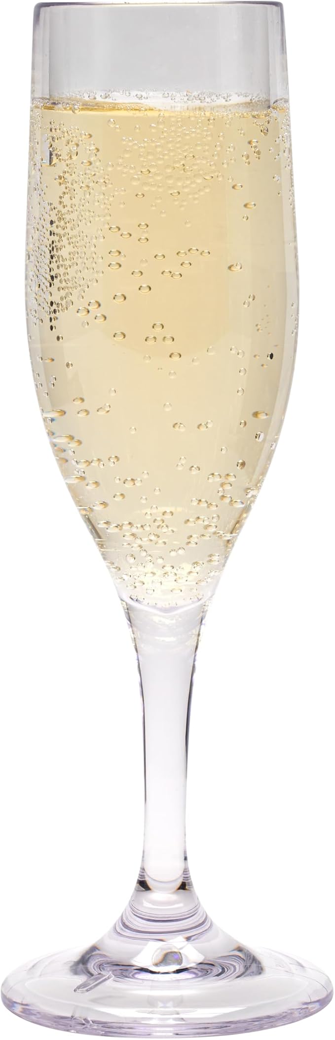 G.E.T. SW-1401-1-SAN-CL-EC BPA-Free Shatterproof Plastic Champagne Glasses, 6 Ounce, Clear (Set of 4)