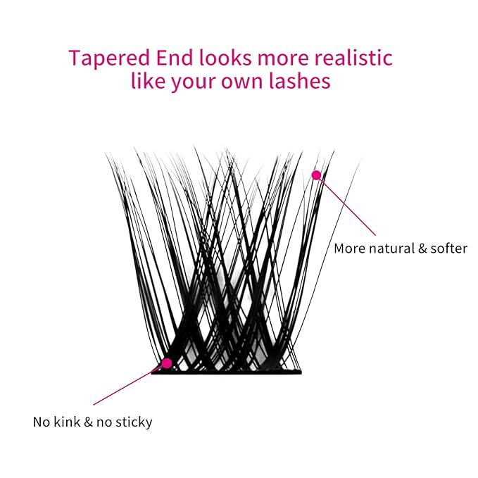 Lash Clusters 96pcs 12-18mm Individual Lashes D Curl Large Tray Wispy Cluster Lashes Mixed Length Reusable Eyelash Clusters DIY Eyelash Extension Individual Lash Extension Supplies (F2-0.07D, 12-18mm)