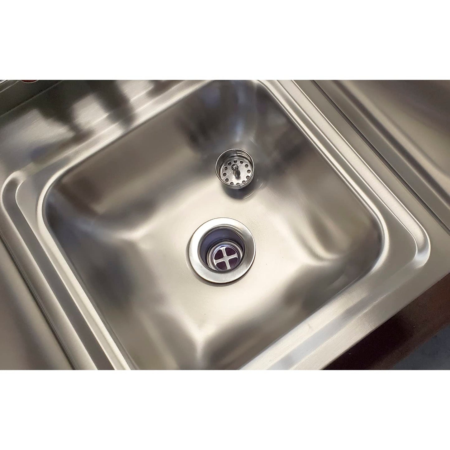 AmGood Stainless Steel Wall Mount Hand Sink with Faucet | Commercial Hand Washing Basin For Restaurant, Kitchen | NSF. (12" x 12" with Sidesplash)