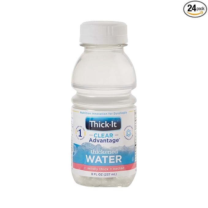Thick-It Clear Advantage Mildy Thick Water, Nectar Consistency, Ready-to-Drink, Digestible Swallowing Aid, Hydration on th...