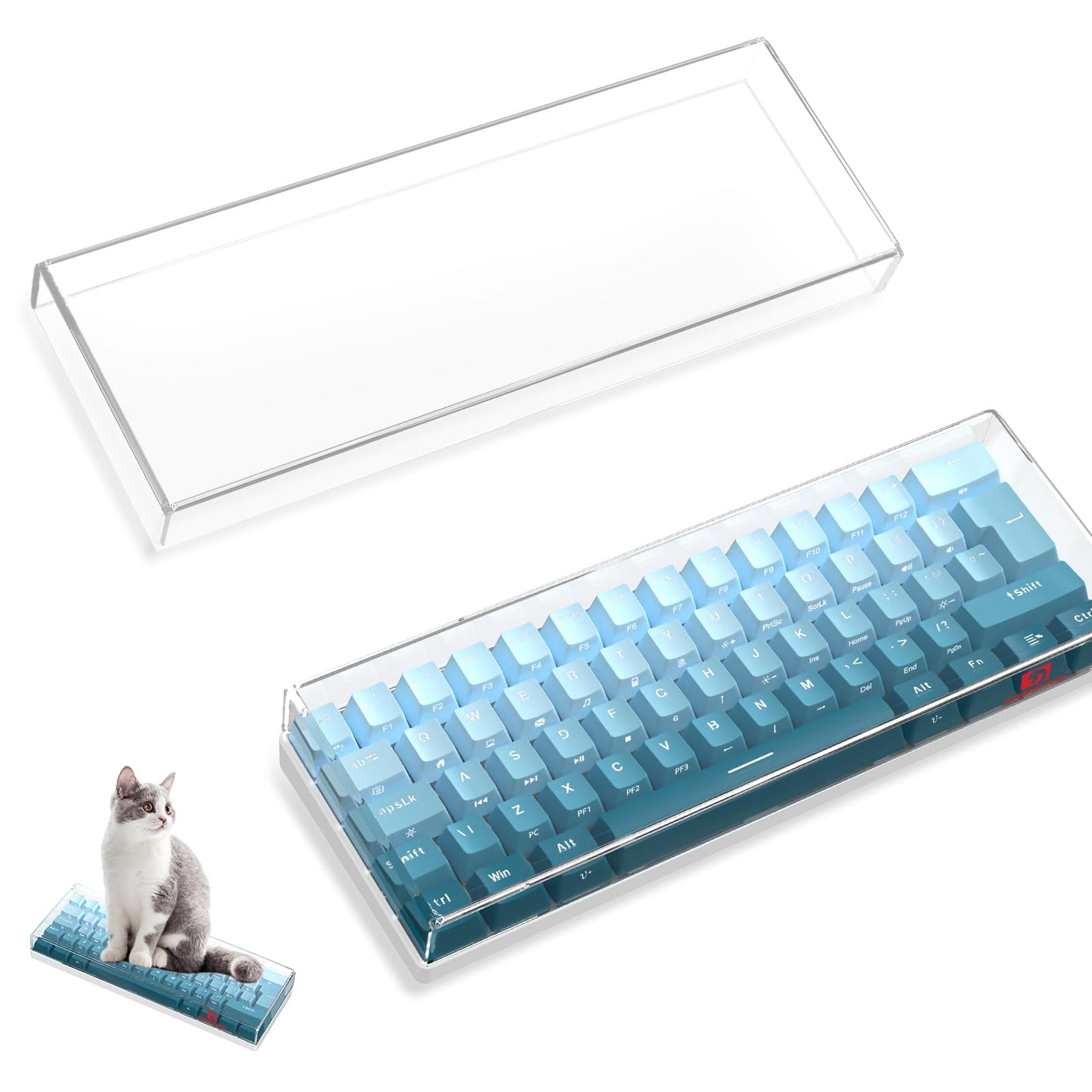 Ziyou Lang Kc01 Acrylic Clear Transparent Keyboard Cover(11.5*4.1*1.14) With Dustproof Waterproof Anti-Hit Anti-Cat Protective C