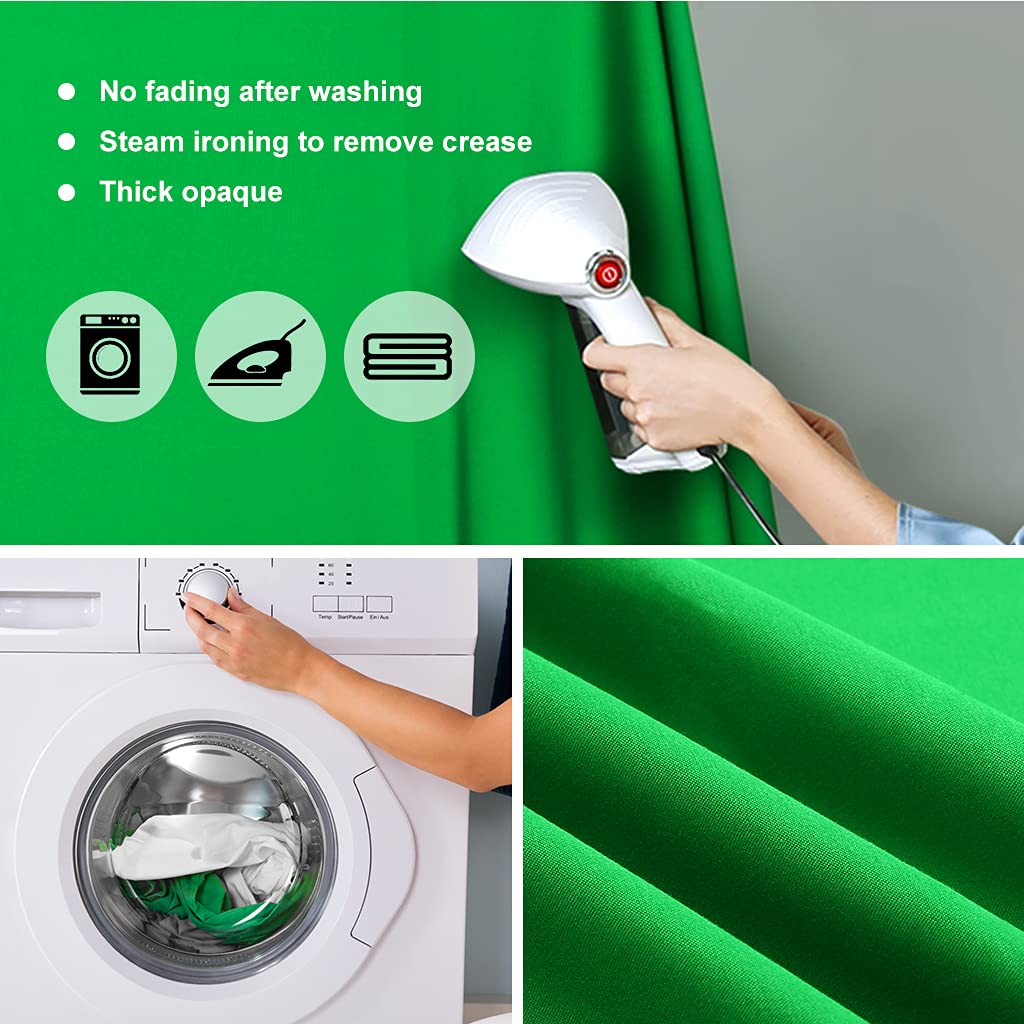 Cpliris 10X20Ft Green Screen Backdrop For Photography, Dual-Size Dual-Pocket Design Chromakey Background For Photoshoot, Game St