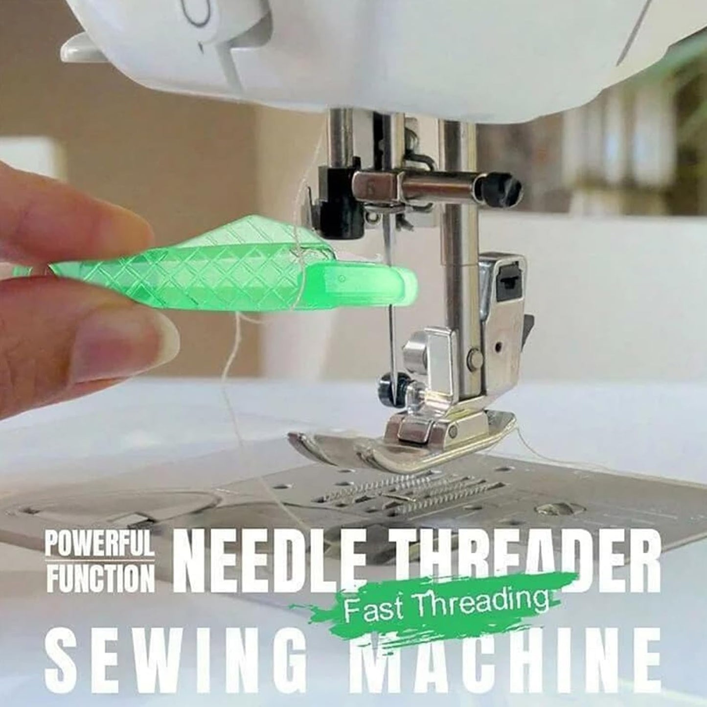 10 Pcs Fish Mouth Sewing Machine Needle Threader,2024 New Upgraded Automatic Sewing Needle Threader,Simple Needle Threader Tool,Quick Sewing Machine Cycle Simple Needle Threader Tool (Green)