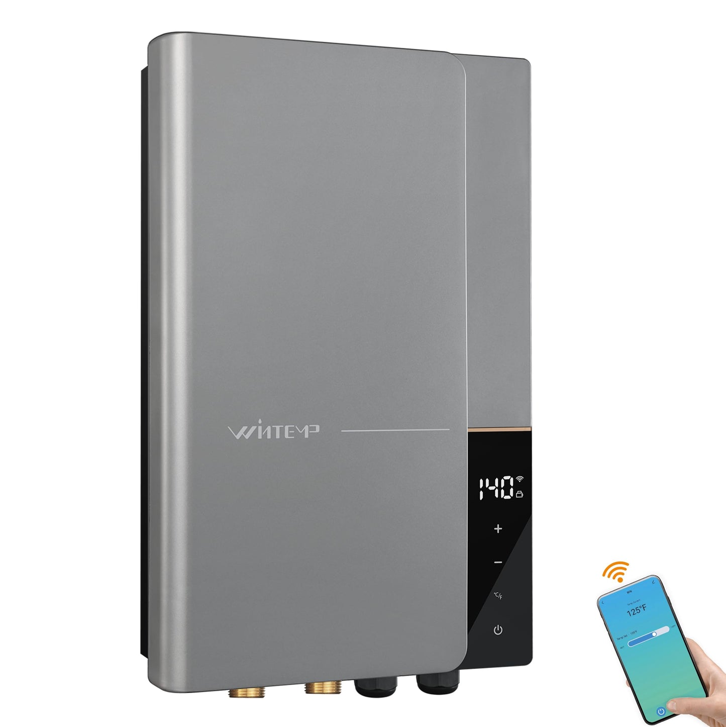 18kW Tankless Water Heater Electric 240V WINTEMP, On Demand Instant Hot Water Heater, Up to 4.3 GPM, with LED Temperature Display, Whole House Hot Water Supply, WiFi Control, ETL Certified