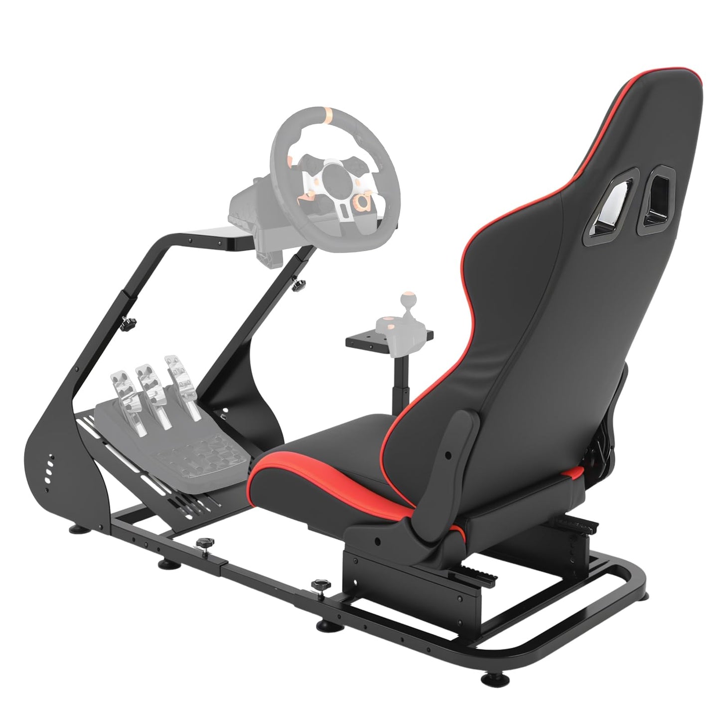 Racing Wheel Stand,Foldable Racing Simulator Cockpit for g923/g920/g29, Steering Wheel Stand & Foot Pedal Angle Adjustable,Sim Racing Cockpit for Thrustmaster t248p, Fanatec, Hori, Mad Catz.