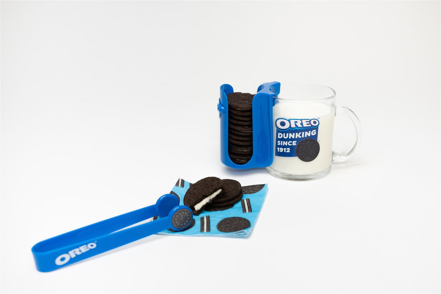 OREO Ultimate Dunking Gift Set With OREO Cookies, Glass Mug, Cookie Holder & Dunking Tongs, By Frankford Candy