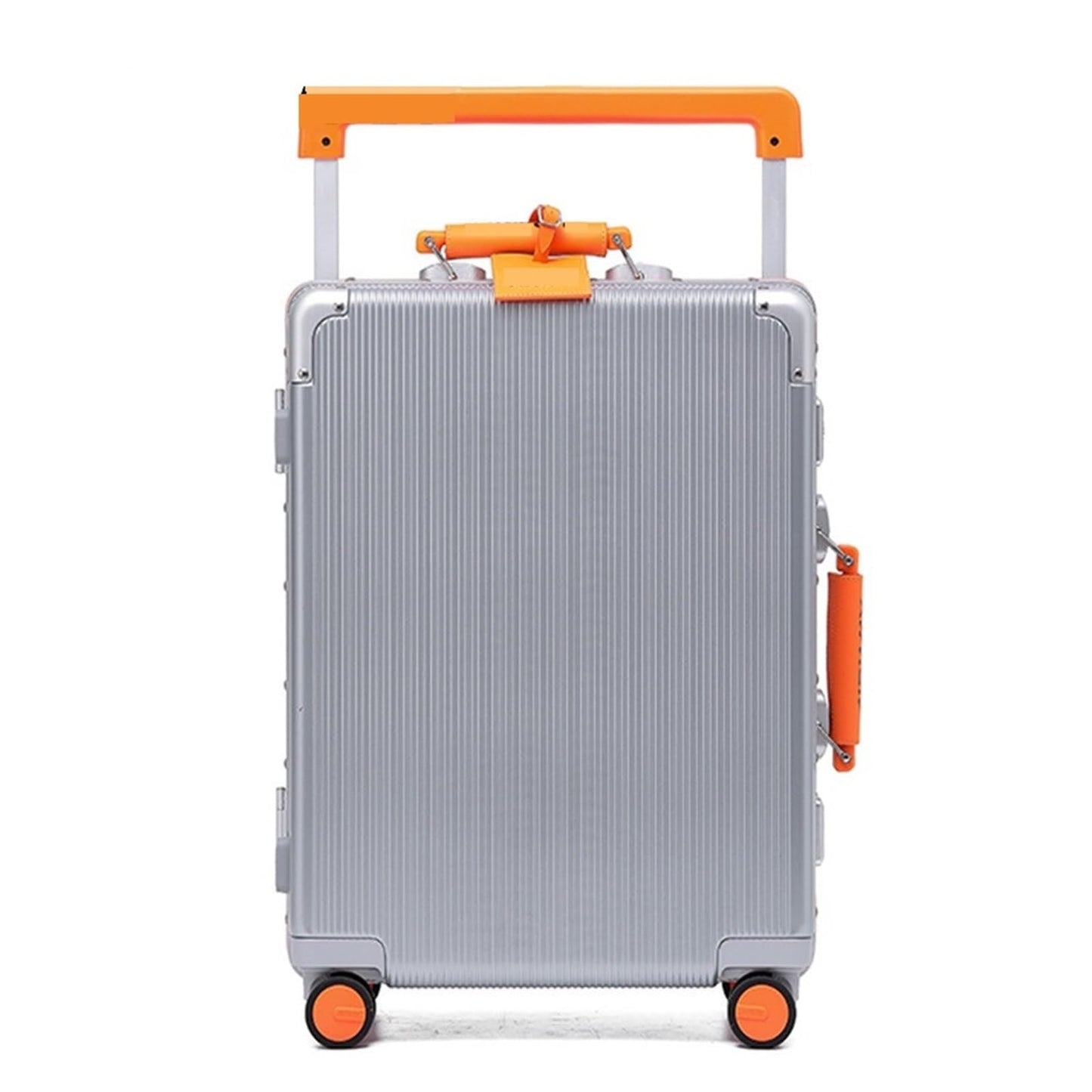 MUdson Trunk 20" 24" 26" 28 Men's Aluminum Frame Business Trolley Case Universal Boarding Box with Wheels Suitcase Durable (Color : Silver, Size : 20")