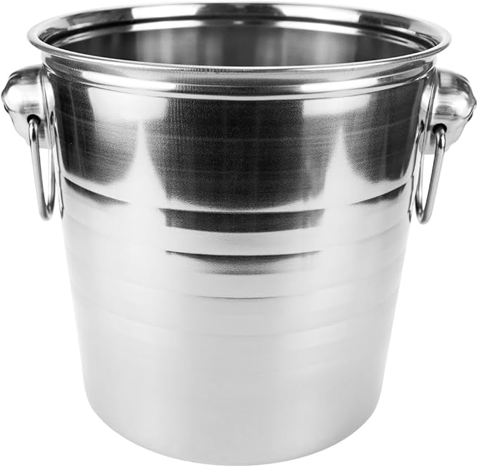 5L Stainless Steel Ice Buckets Insulated Ice Bucket for Parties Drink Cocktail Wine Champagne Bucket Cooler for Home Resta...