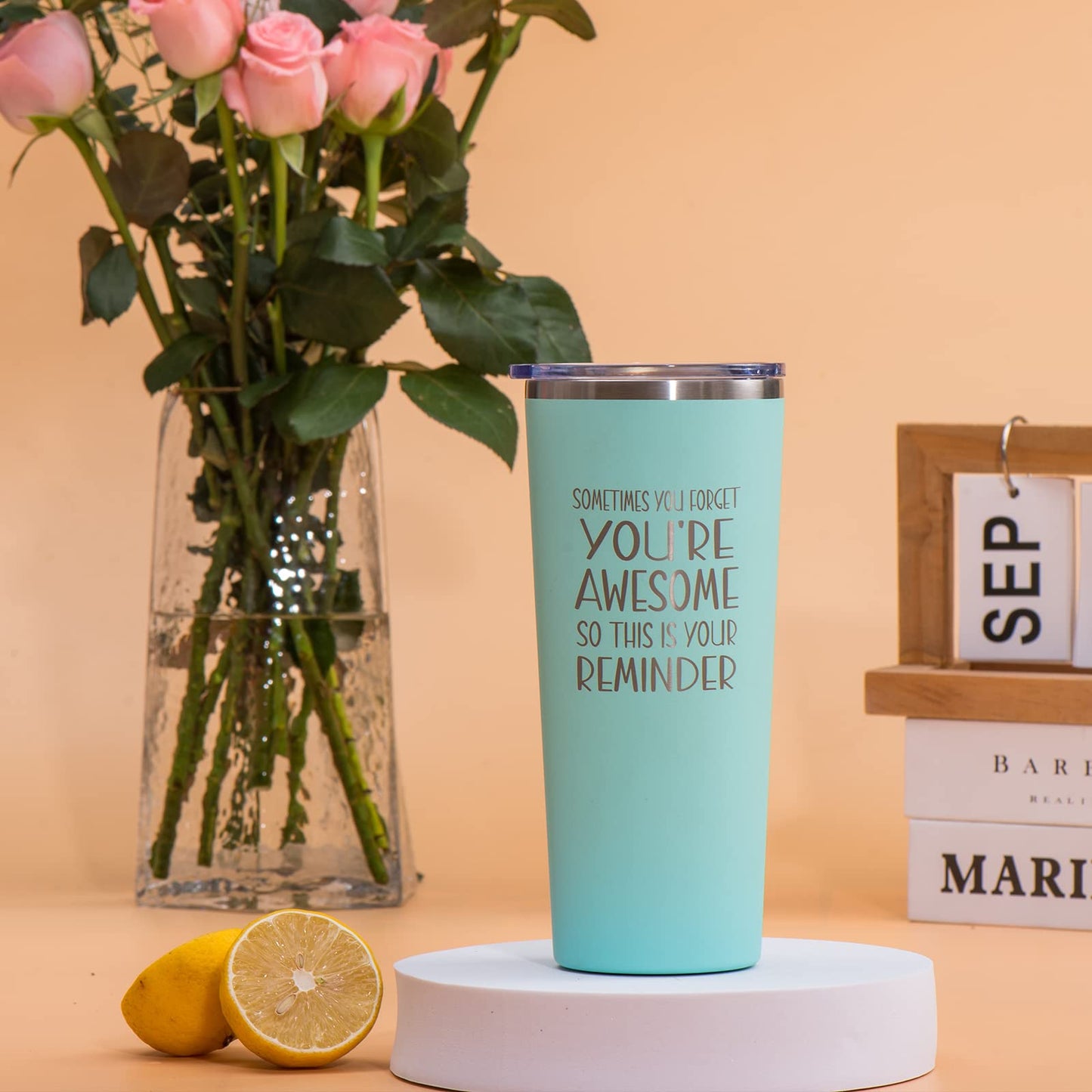 Inncup Birthday Gifts for Women, Appreciation Inspirational Gift for Her, Friendship Thank You Gifts, You Are Awesome Gift for Women, Friends, Sister, Mom - 22oz Tumbler