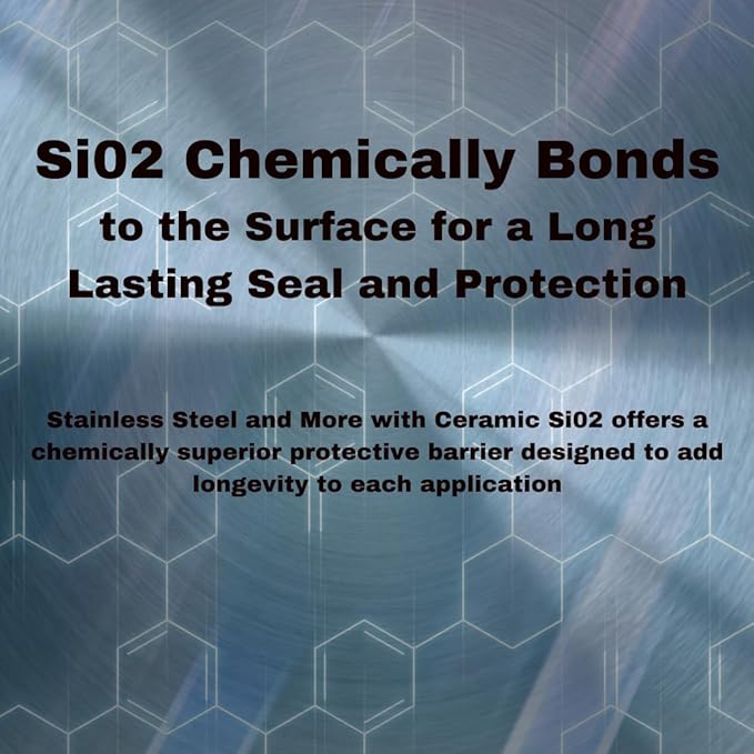 Stainless Steel and More - Stainless Steel Cleaner and Polish with Si02 Ceramic sealer to resist fingerprints, smudges and water spots