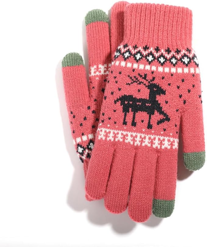 Winter Wool Fingerless Gloves for Women Men Gloves with Touchscreen Fingers Soft Knit for Cycling Sports Outdoor