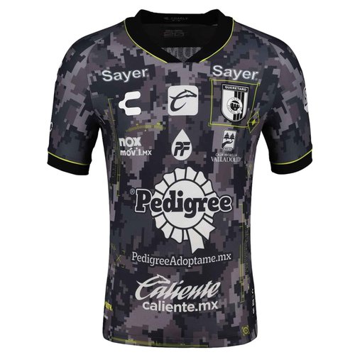 Charly x Call of Duty 23/24 Special Edition Soccer Liga MX Third Jersey Collection - for Fans of Call of Duty and Liga MX! (US, Alpha, Large, Regular, Regular, Queretaro - Gray Oxford)