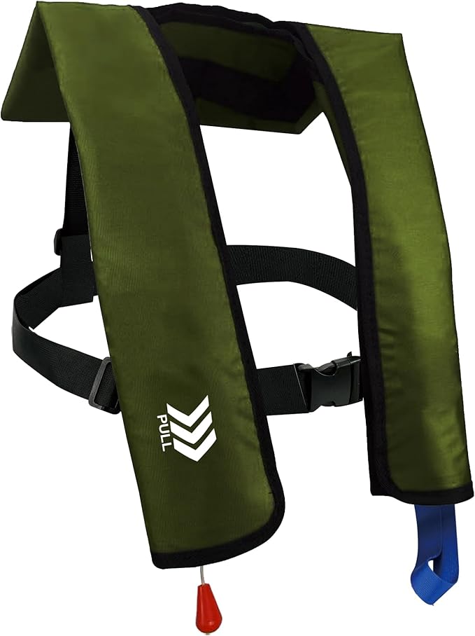 Automatic Inflatable Life Jackets for Adults Life Vests PFD Low Profile Load Capacity Up to 330lbs
