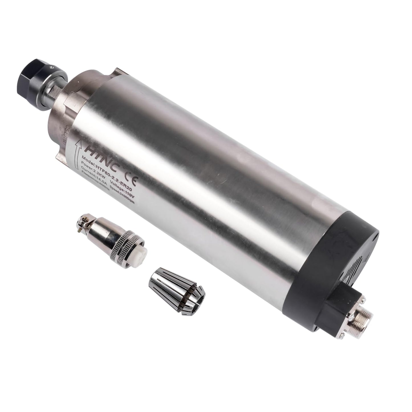 Woosphy CNC Spindle CNC Motor Air Cooled Spindle 110V 2.2KW 400Hz 14A 5000-24000 RPM 80mm Replacement for CNC Router Machine