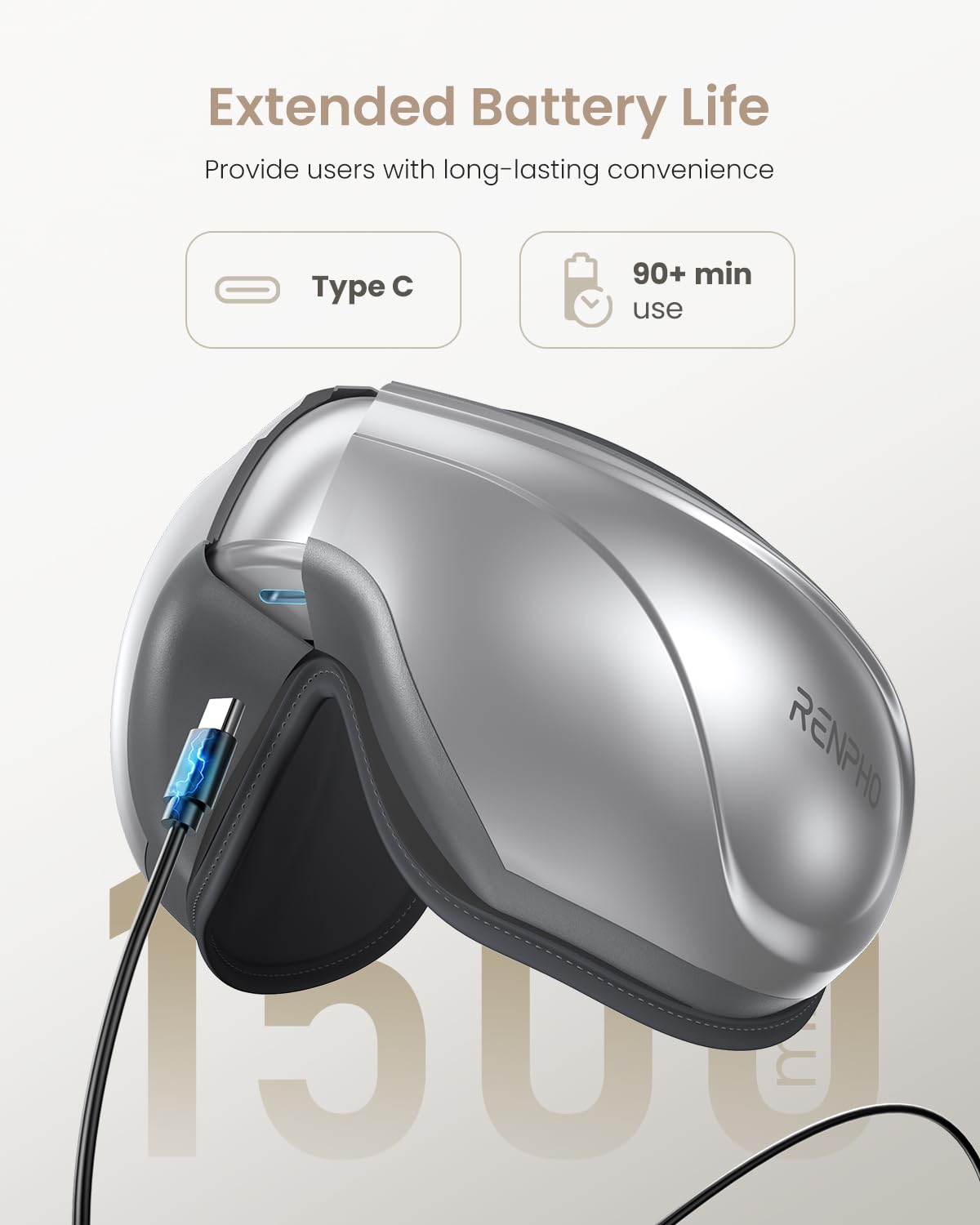RENPHO Eye Massager with Heat and Cooling, Valentines Day Birthday Gifts for Mom Dad Women Men Heated Eye Mask for Reduce Strain Improve Sleep Eyeris 2