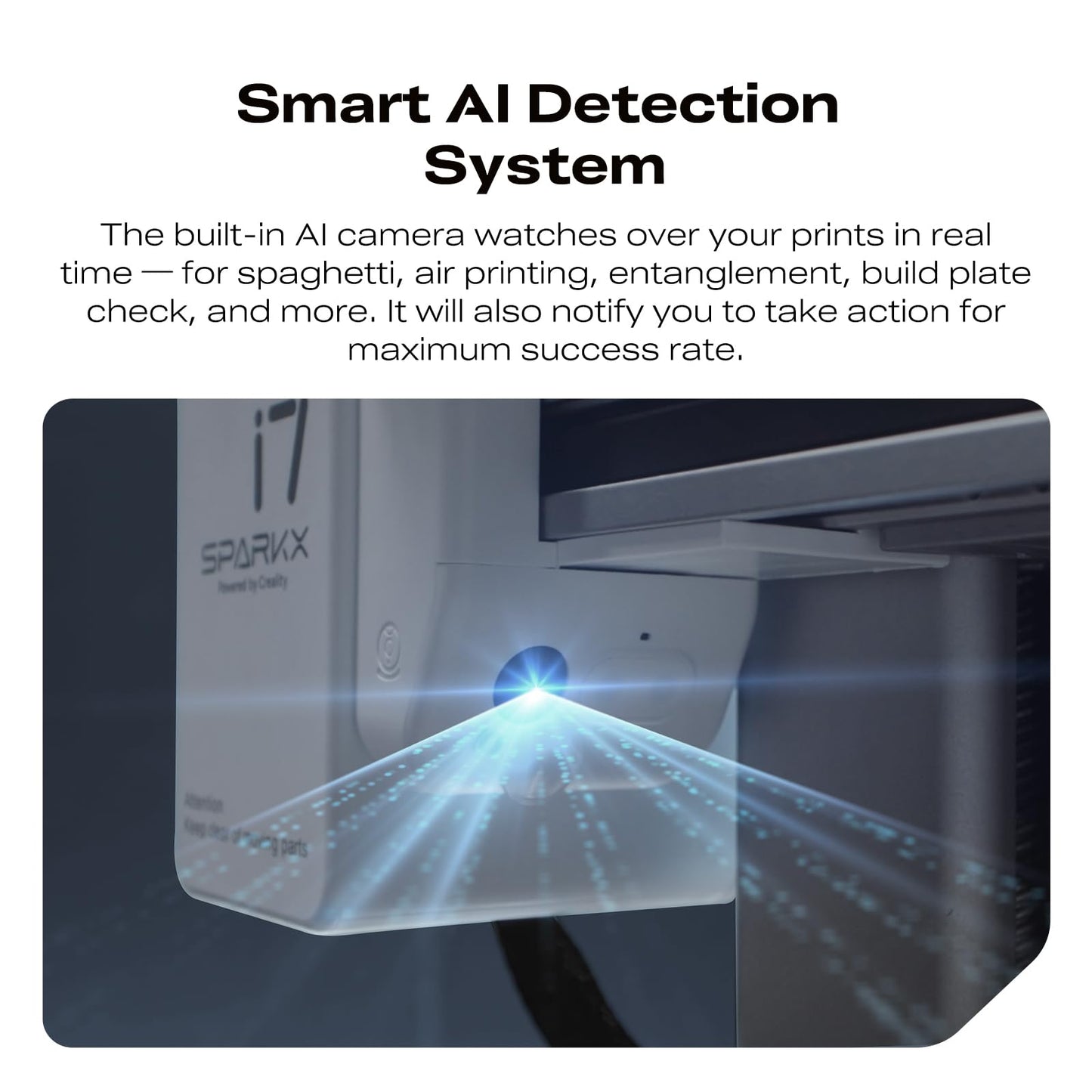 Creality SPARKX i7 3D Printer, Multi Color Need CFS AI Photo 3D Printing 500mm/s High Speed 95% Pre-Assemble RGB Light Smart AI Camera Auto-Leveling Essential Parts Low Noise 10.24×10.24×10 inch