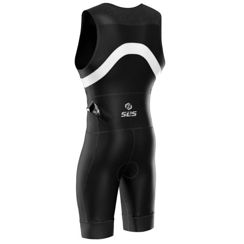 SLS3 Triathlon Suits Mens - Premium Trisuit Triathlon Men - Sleeveless, Quick Drying Tri Kit with Large Back Pocket (Black, Small)