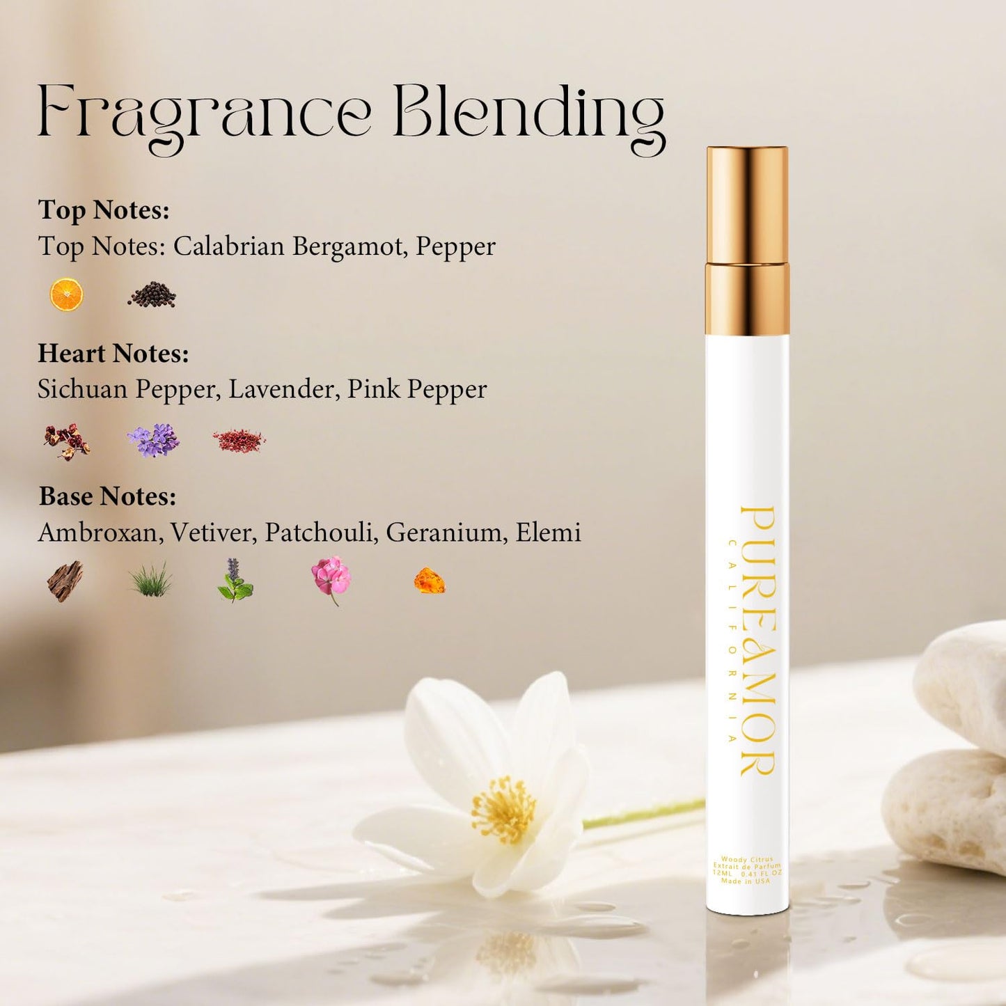 PUREAMOR Pheromones Cologne for Men, Pepper, Bergamot and Woddy Eau de Parfun for Men, Long Lasting Mens Pheromones Cologne Spray, 0.41 fl.oz Travel Perfume Spray