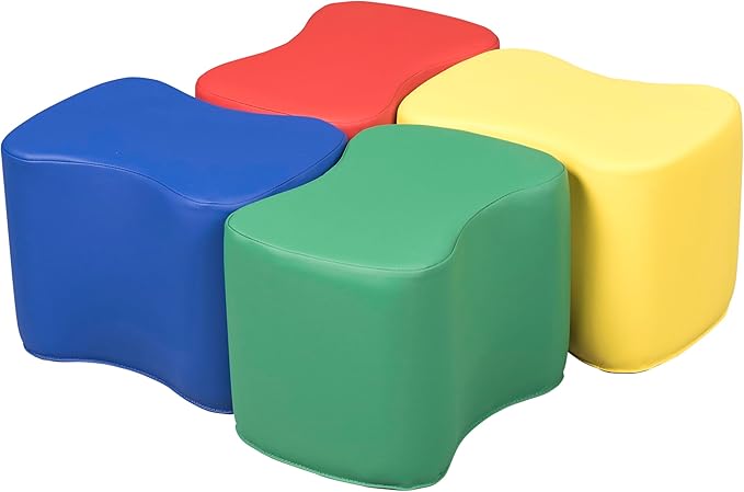 Back2School Express Butterfly Stool Set, Flexible Seating, Assorted, 4-Piece