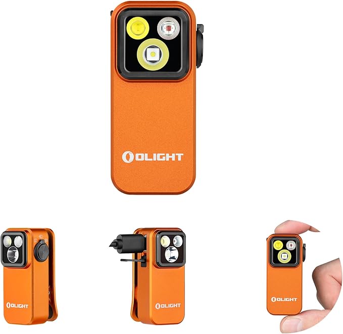 OLIGHT Oclip Pro EDC Flashlight Clip-on Light, Rechargeable 500 Lumens with Three Lighting Solutions Type-C Charging, Magn...