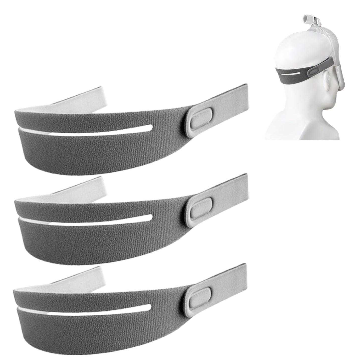 GJX 3 Packs Replacement Headgear Straps for Airfit/Airtouth N30i and P30i Closed Edges Nasal Mask Straps Adjustable CPAP Headgear Compatibility with N30i/P30i(Without Mask Frame)