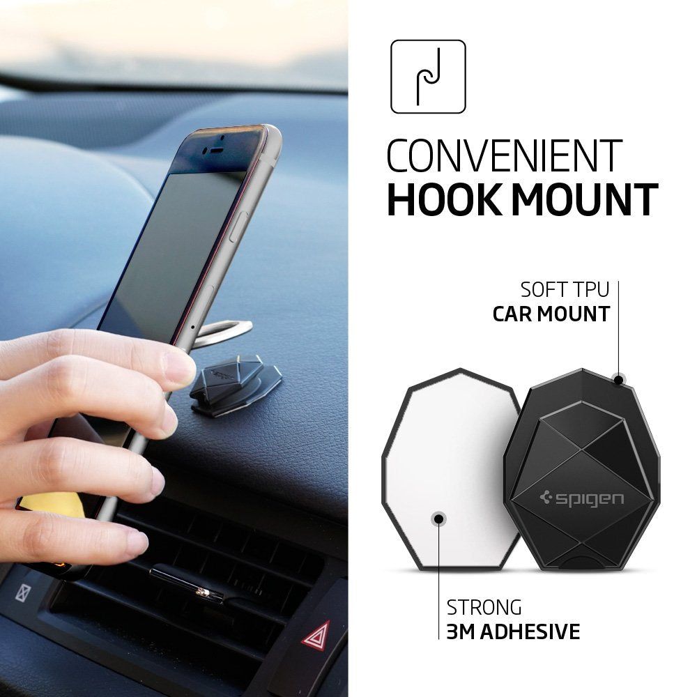 Spigen Style Ring Cell Phone Ring Phone Grip/Stand/Holder For All Phones And Tablets - Black
