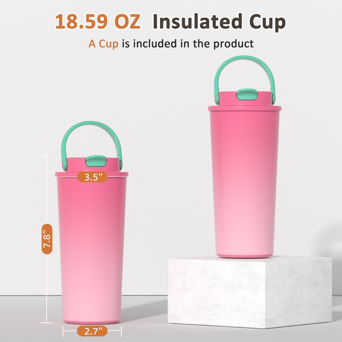WIZAURA Slushie Machine, Slushy for Home No Ice Need, Soft Serve Ice Cream Maker & Margarita Machine, Auto-Cleaning, 6 Presets for Milkshakes, Frappés, Frozen Drink and More, Blue, 1 Insulated Cup