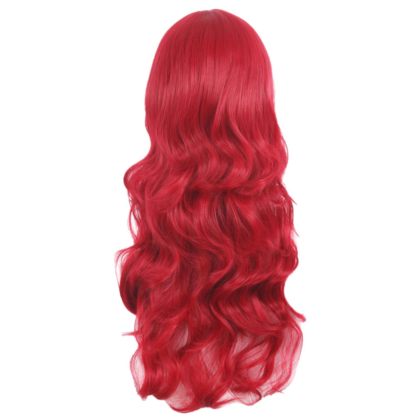MapofBeauty 28 Inch/70 cm Charming Women Side Bangs Long Curly Full Hair Synthetic Wig (Bright Red)