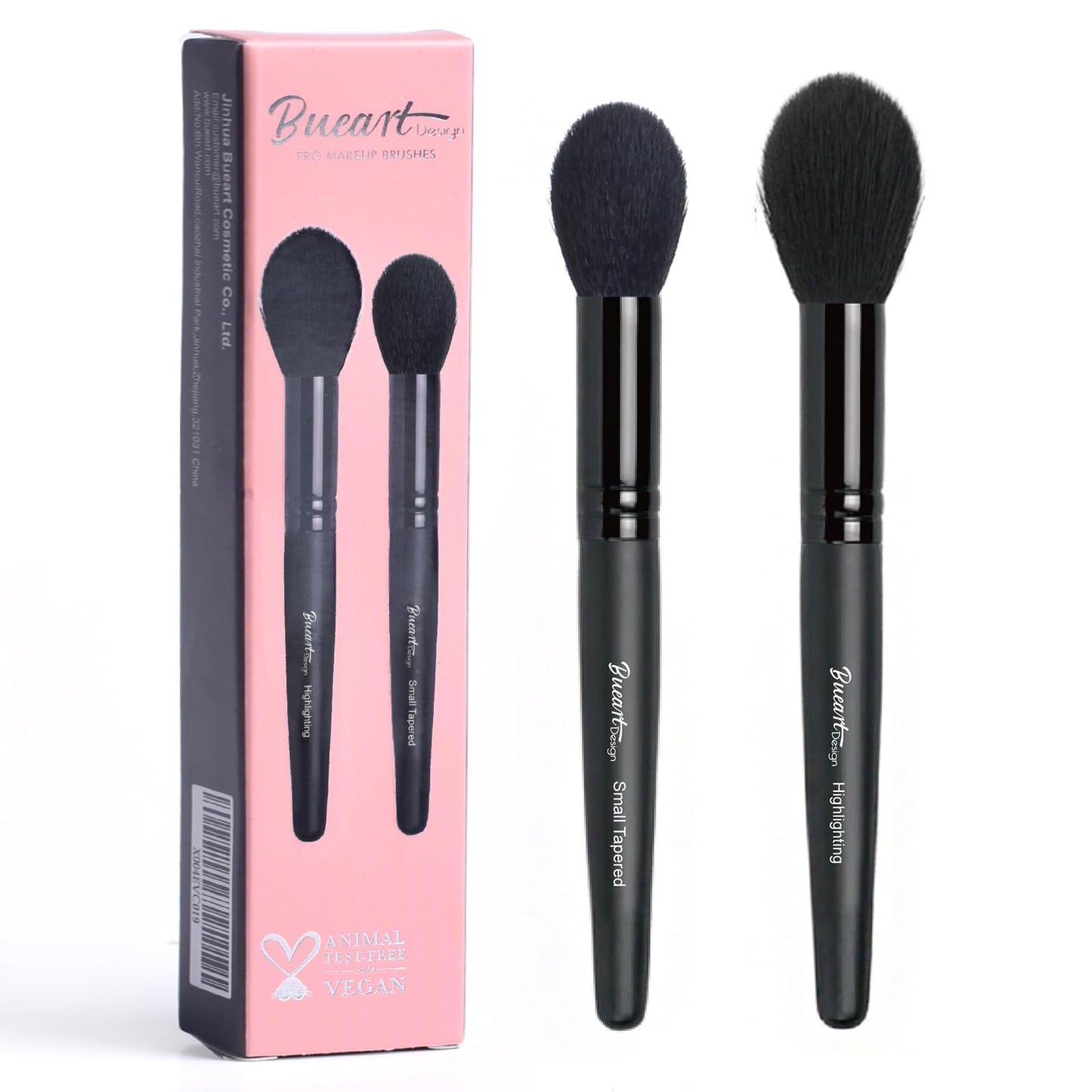 Bueart Design Large Highlighter powder makeup Brush with Small Tapered highlighting blush brush Ideal For Precision Blending hig