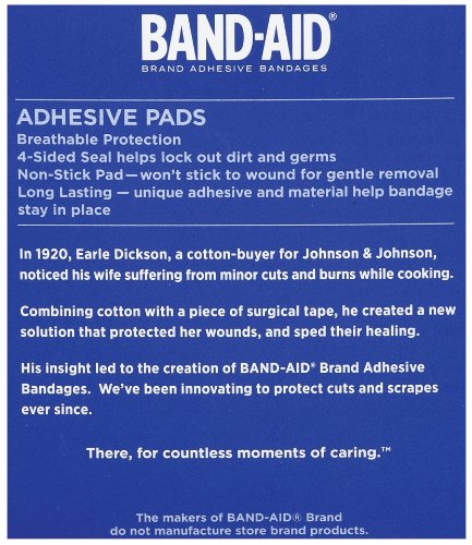 Band-Aid Brand Tru-Stay Adhesive Pads, Sterile Sheer Bandages for First Aid & Wound Care, Pad Covers & Protects Minor Cut...