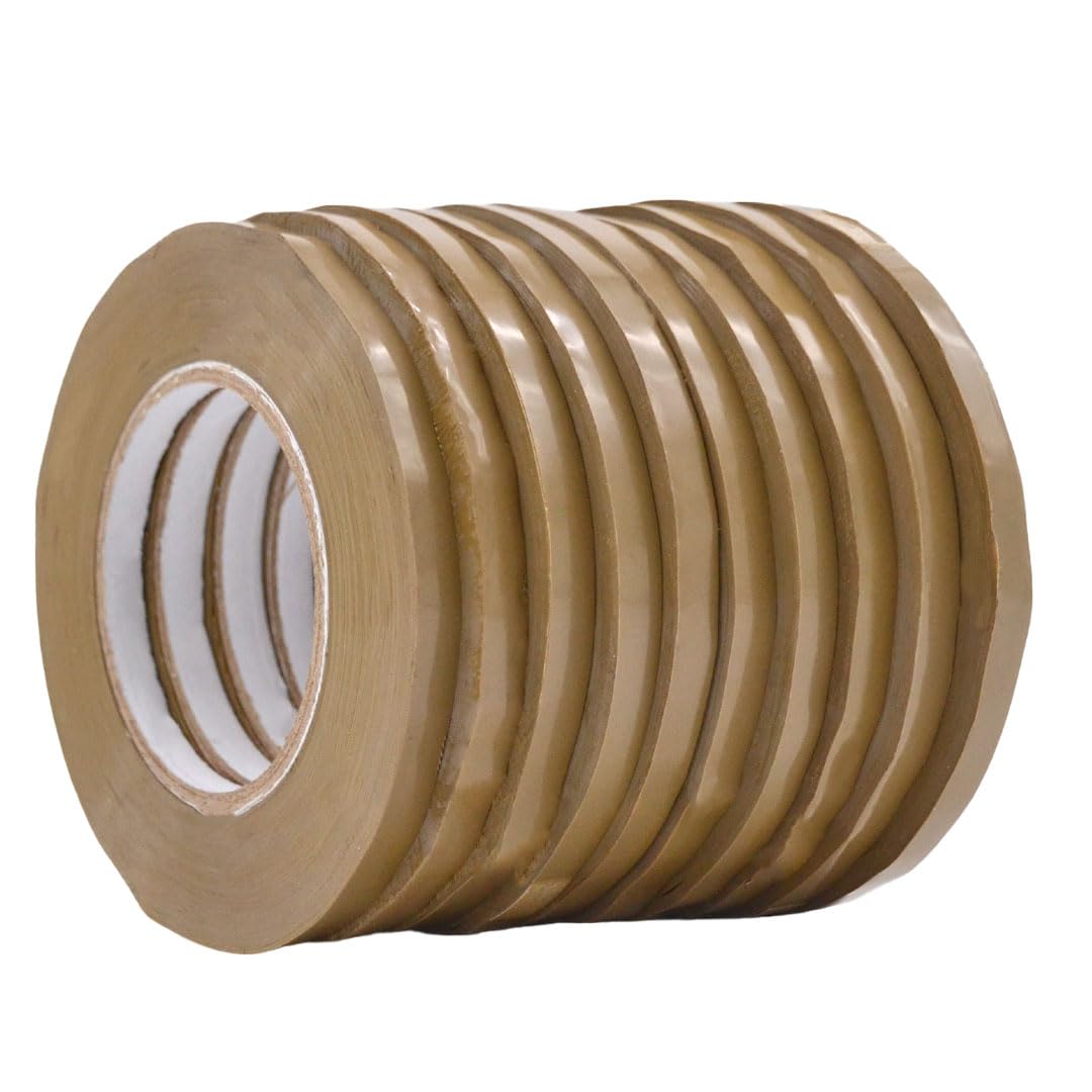 WOD Tan 10 Pack, Poly Bag Sealer Tape - 1/2 inch x 180 yds. for Color Coding Age of Perishables, Food Storage, Pack,Aging and Sealing Meat, Candy, or Gifts BSTC22PVC