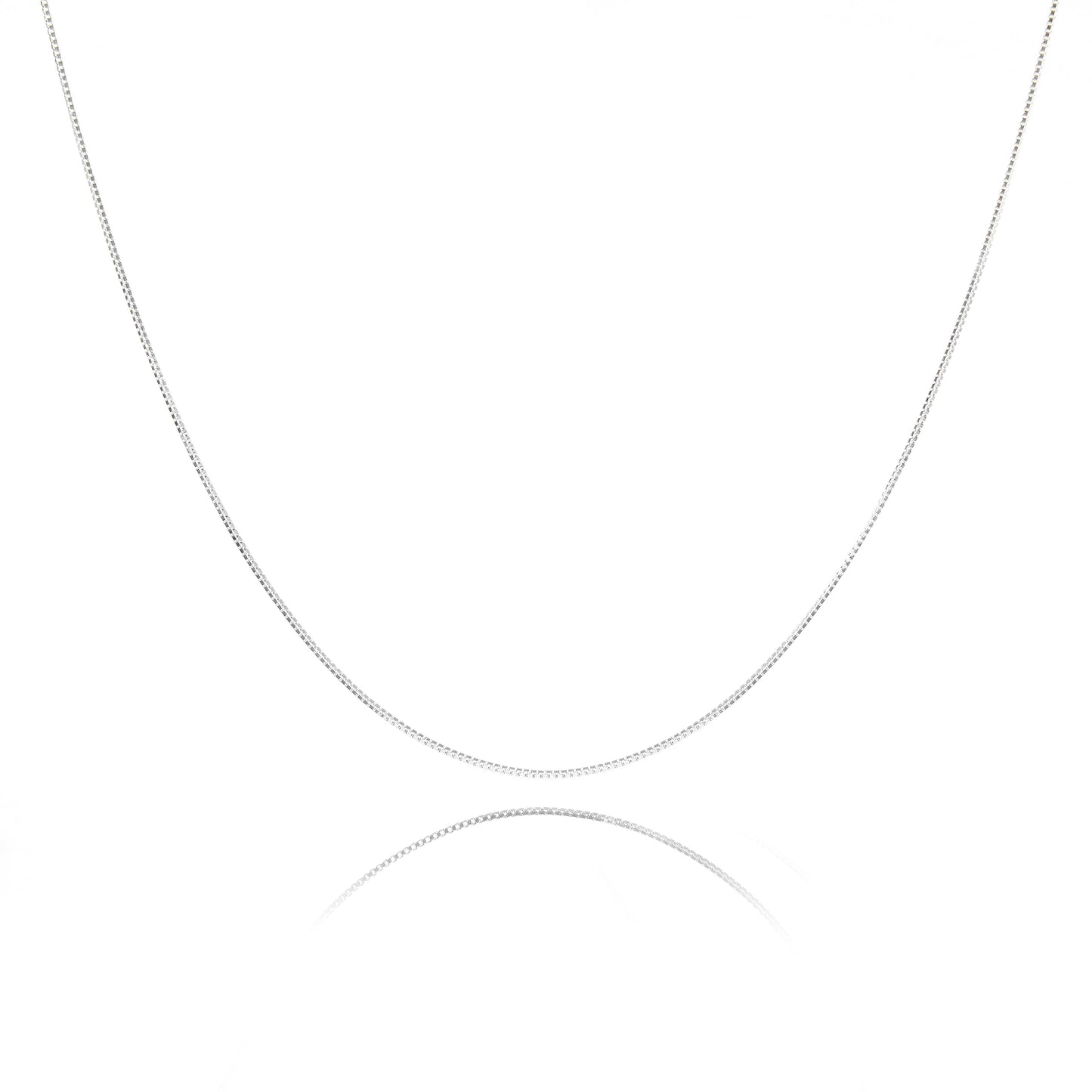 NAG.HC 925 Sterling Silver 0.8MM Box Chain Necklace for women - Available in 18K Gold or Silver or White Gold - Dainty&Thin&Stro