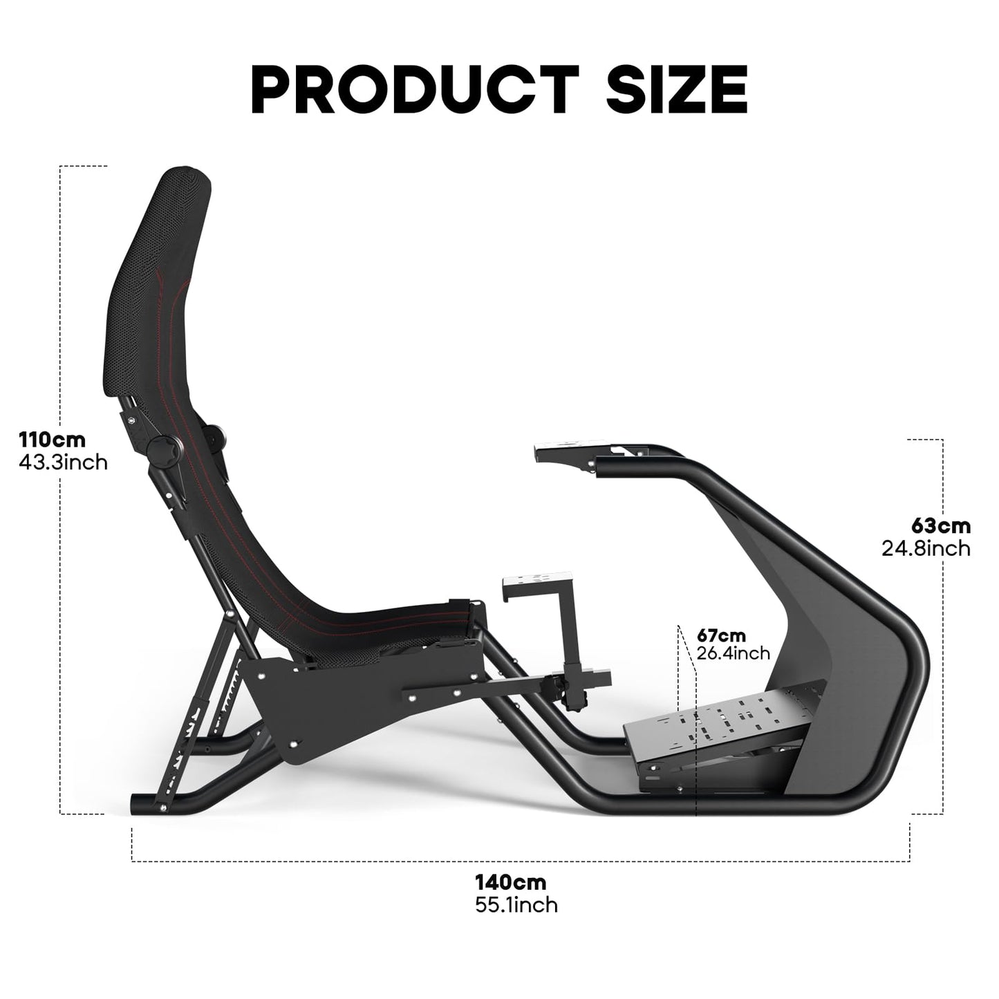DIWANGUS Racing Simulator Cockpit, Sim Race Cockpit with Adjustable Seat & Shifter Mount, Sports Car Gaming Cockpit Style Design for Logitech G29/G920/G923, Thrustmaster for PS5 PS4 Xbox Accessories