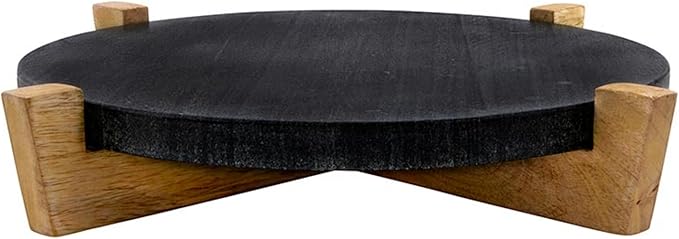 Santa Barbara Design Studio Charcuterie Boards for Cheese, Meat, and Fruit Marble Board on Mango Wood Stand, 12.25" L x 1...