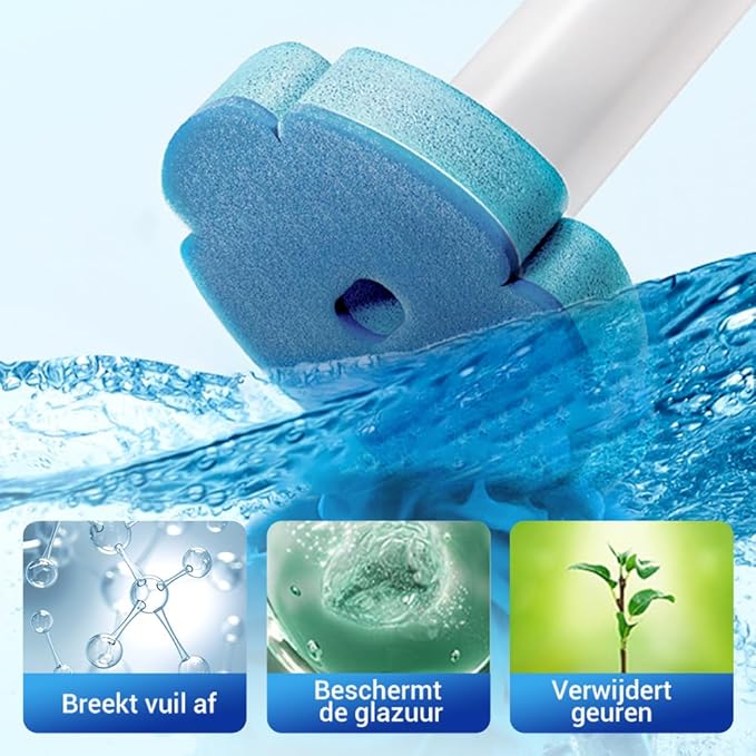 Disposable Toilet Cleaning System, 15.7'' Extended Handle Toilet Bowl Cleaner Wand, Wall Mounted Toilets Brush Holder & Refills Set, Toilets Cleaning Tool for Bathroom (56, Jasmine)