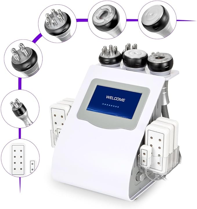 6-in-1 Body Sculpting Device with LCD Display, White [with Dedicated Site for Technical Support, Tutorials, and Warranty]