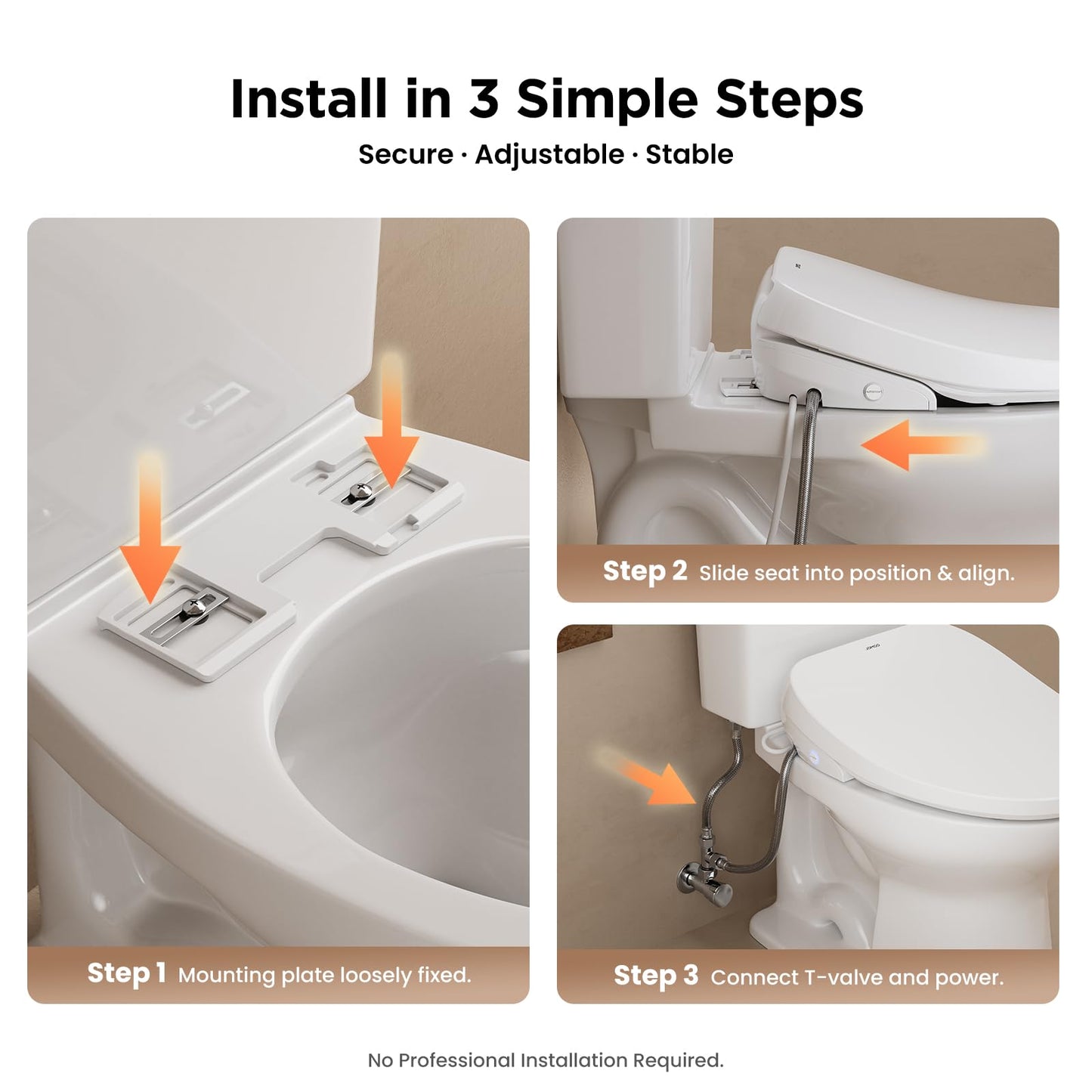 JOMOO Smart Bidet Toilet Seat Elongated, Electric Bidet with Heated Seat, Warm Air Dryer, Adjustable Water Temperature & Pressure, Self-Cleaning Nozzle, Night Light, Eco-Friendly