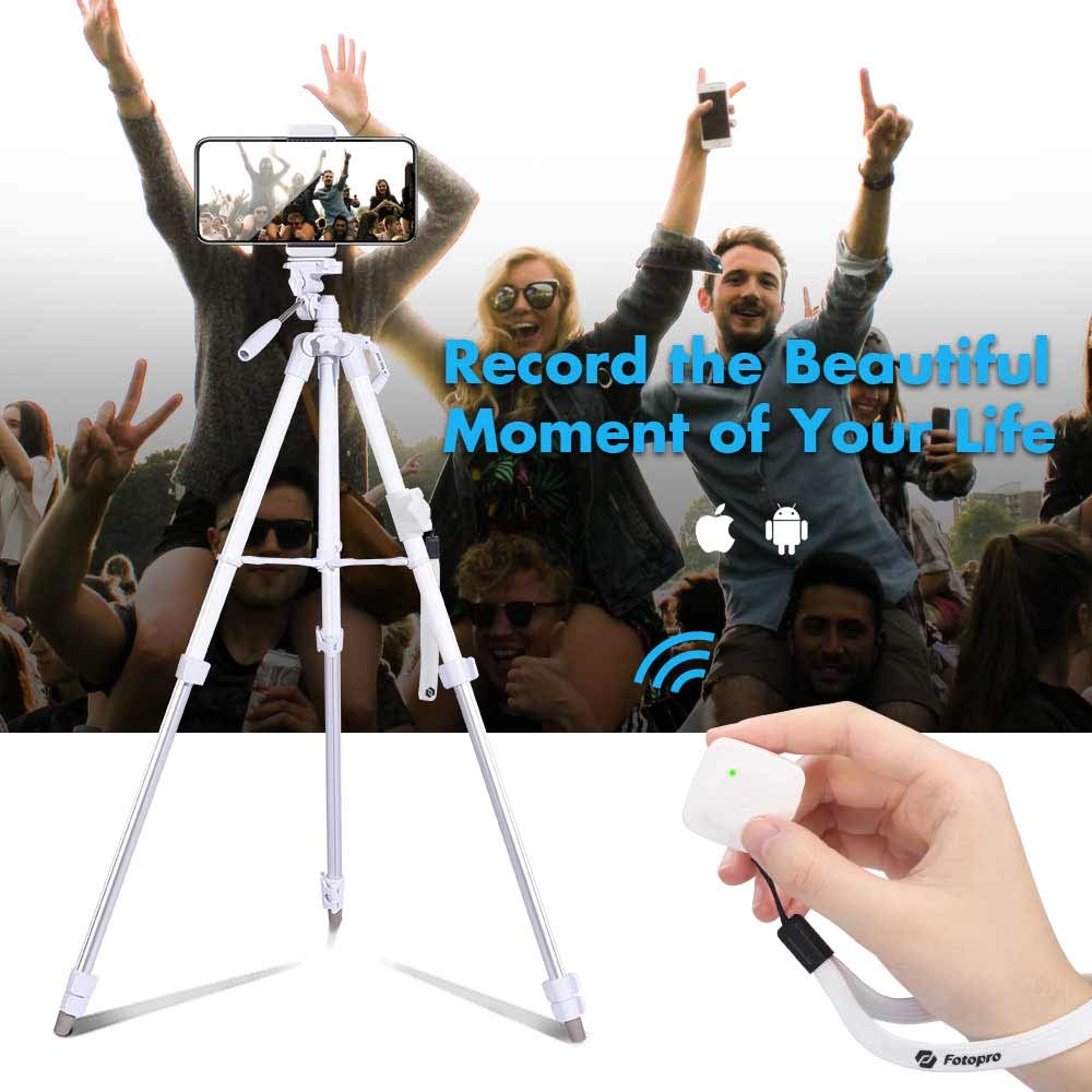 59 Camera Tripod, Fotopro Portable Tripod For Iphone With Bluetooth Remote, Aluminum Video Camera Tripod For Canon Action Came